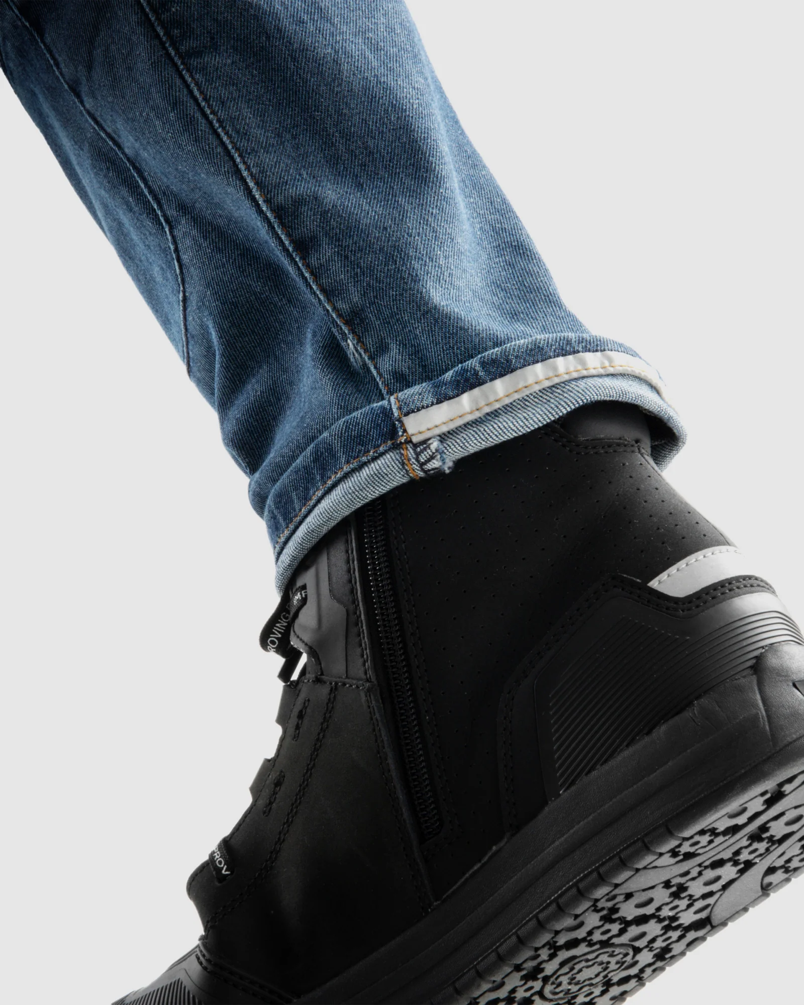 Vandal Motorcycle Jeans Monolayer Washed Blue - Image 13