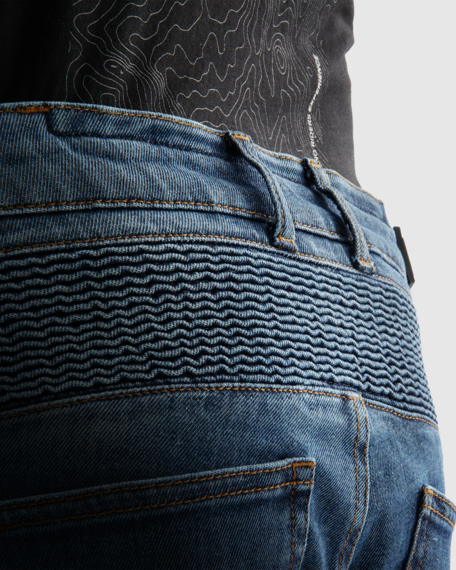 Vandal Motorcycle Jeans Monolayer Washed Blue - Image 9