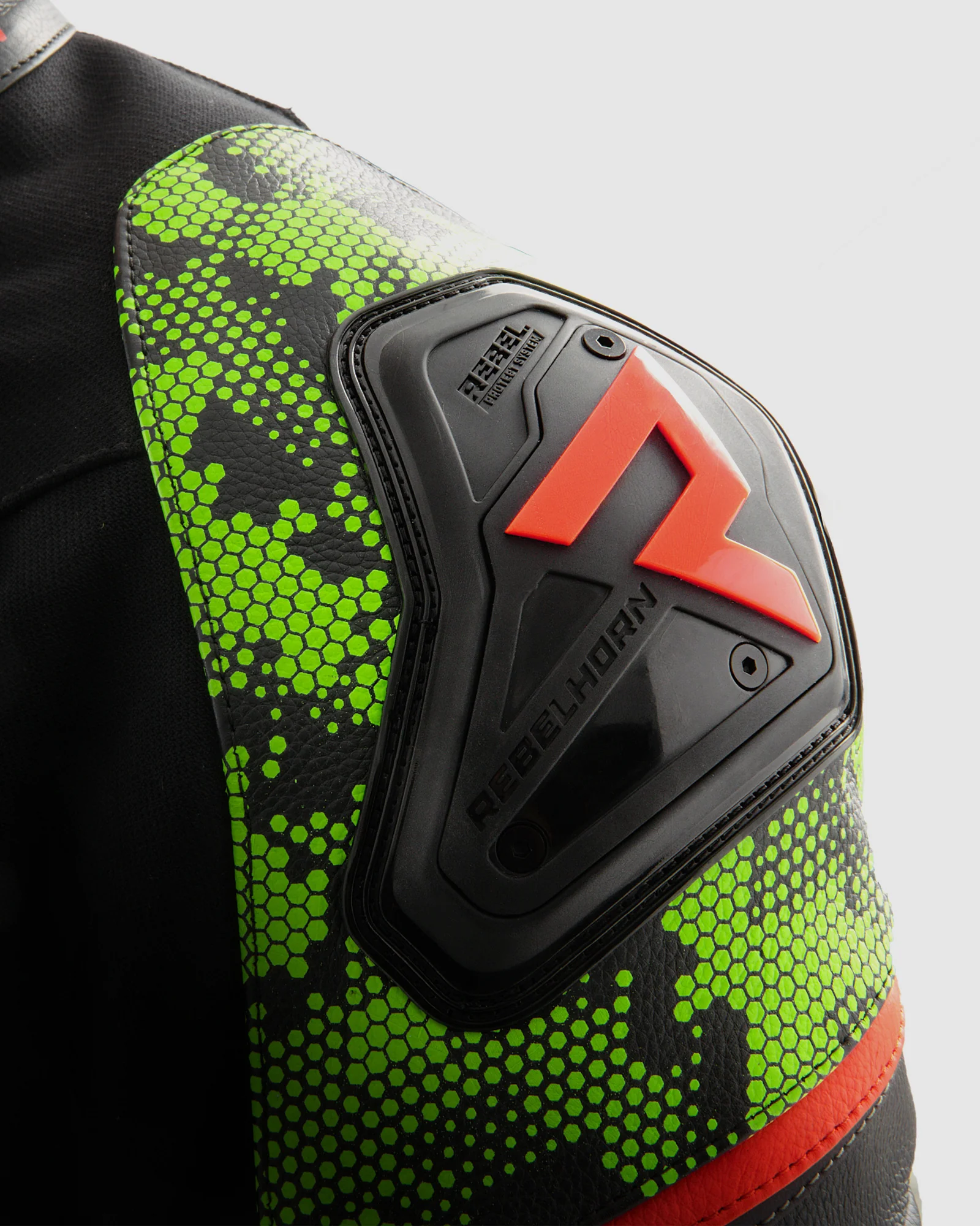 Veloce Leather Motorcycle Jacket Camo Green - Image 16