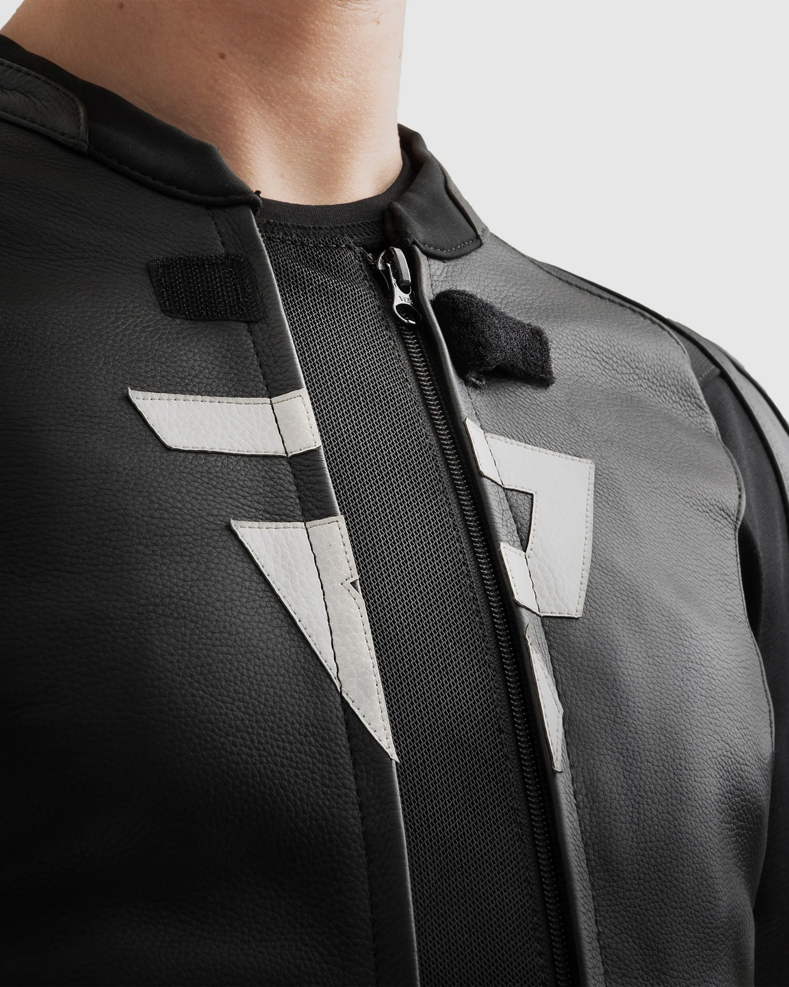 Veloce Leather Motorcycle Jacket Fluo Yellow - Image 3