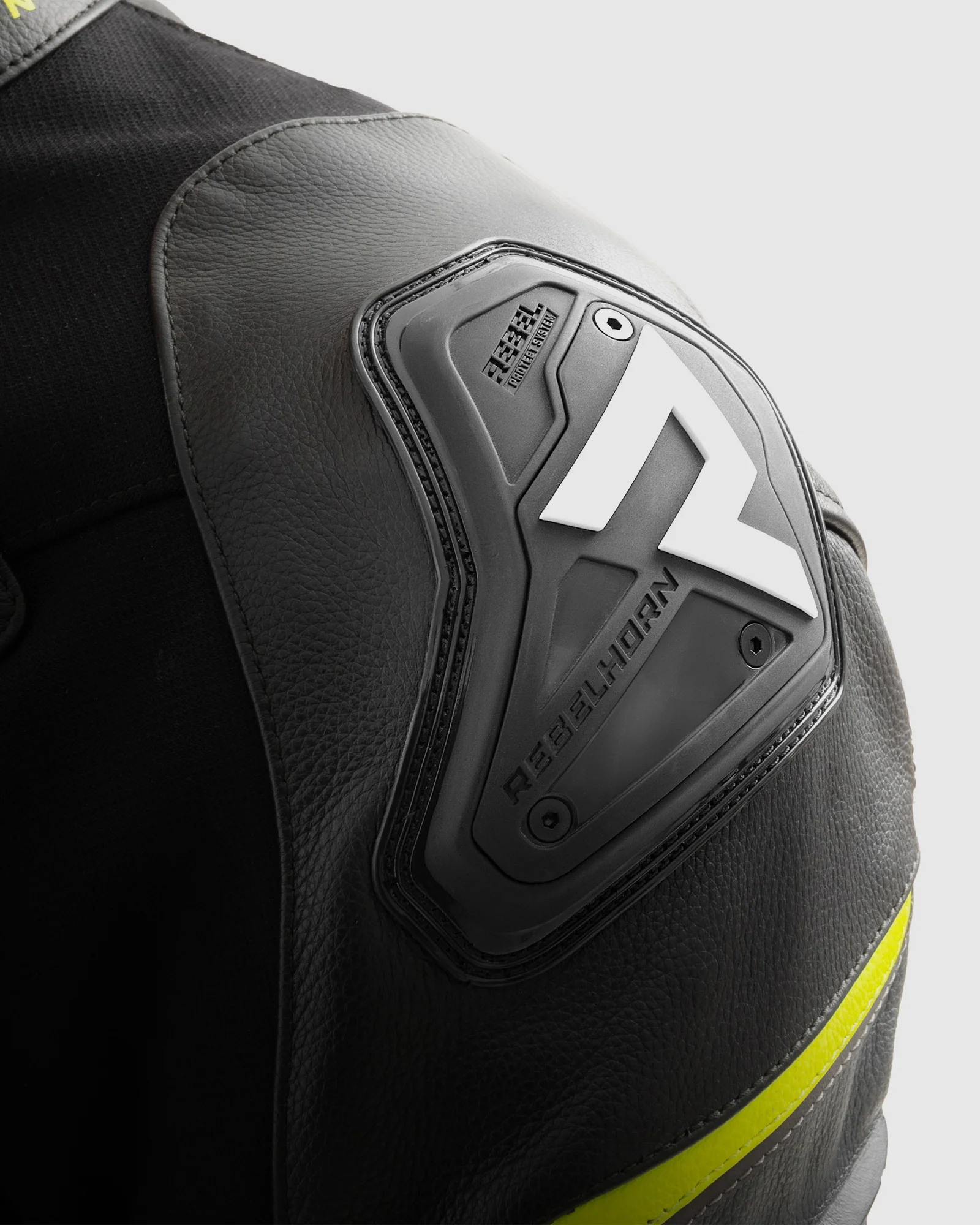 Veloce Leather Motorcycle Jacket Fluo Yellow - Image 8