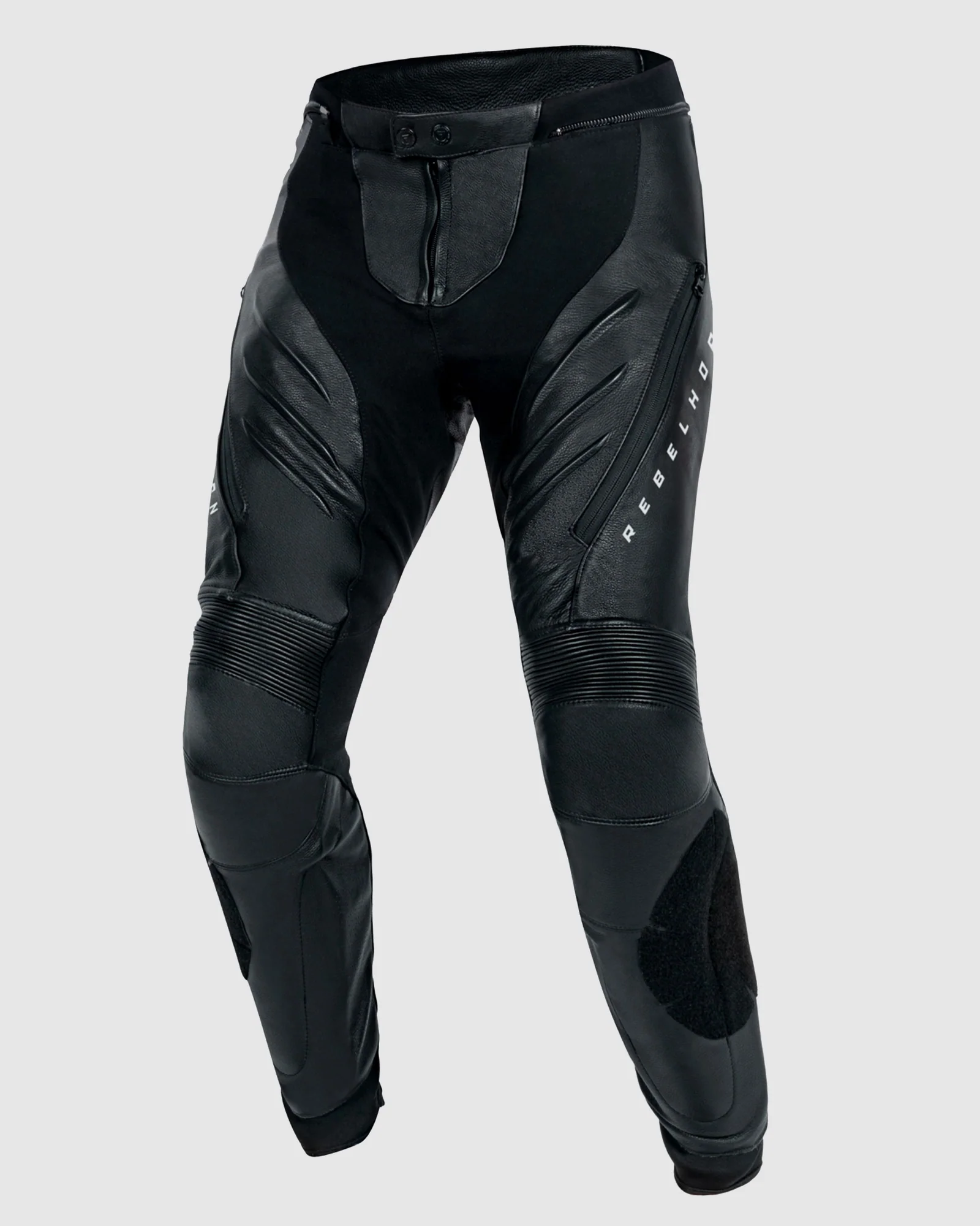 Veloce Leather Motorcycle Pants Black