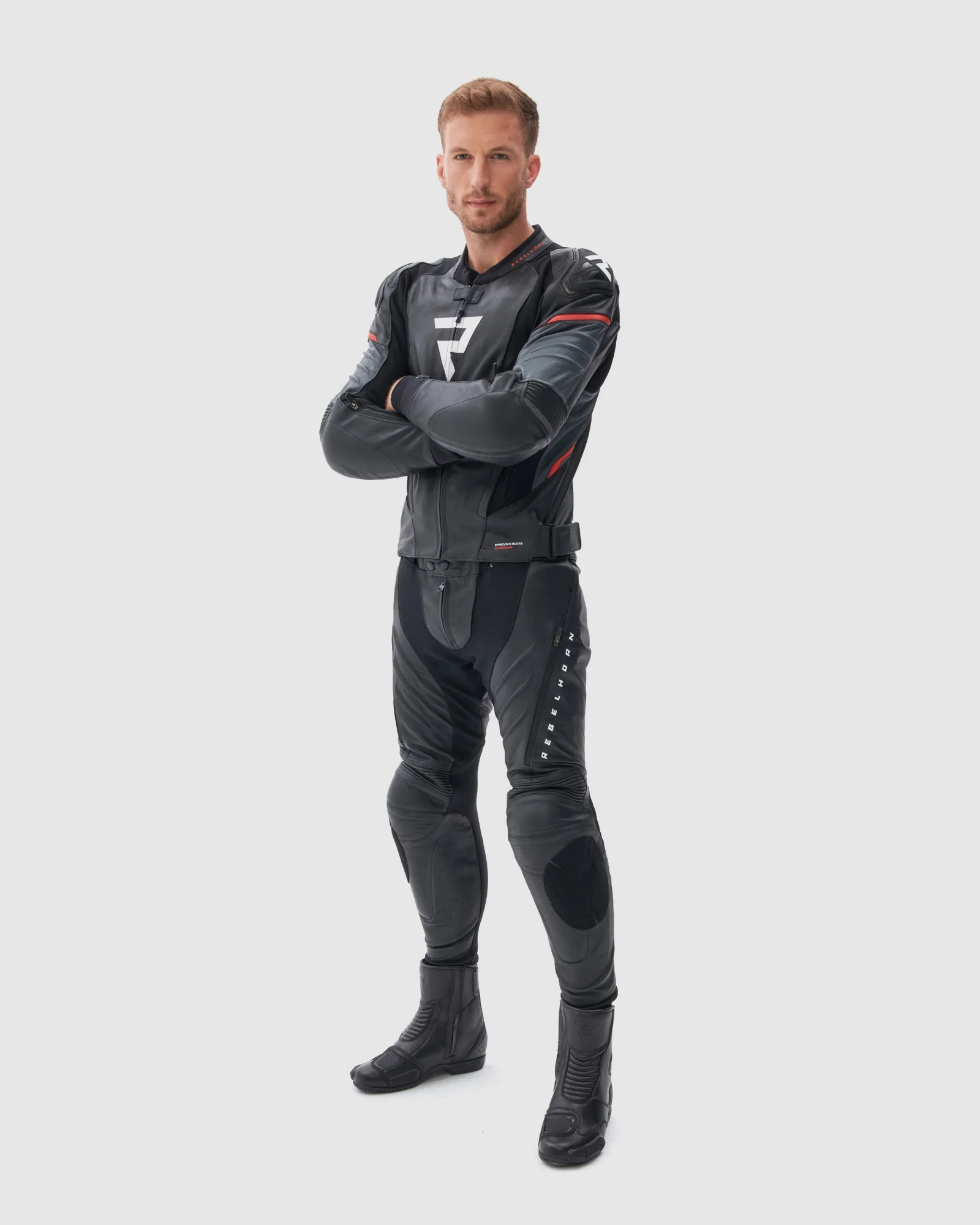 Veloce Leather Motorcycle Pants Black - Image 10