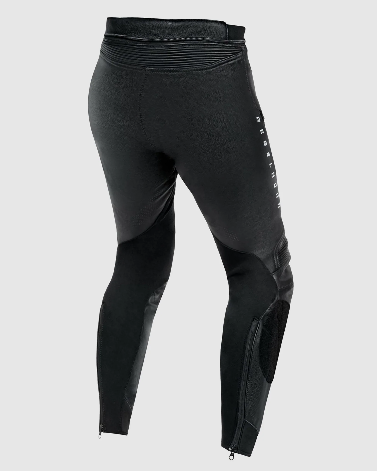 Veloce Leather Motorcycle Pants Black - Image 2