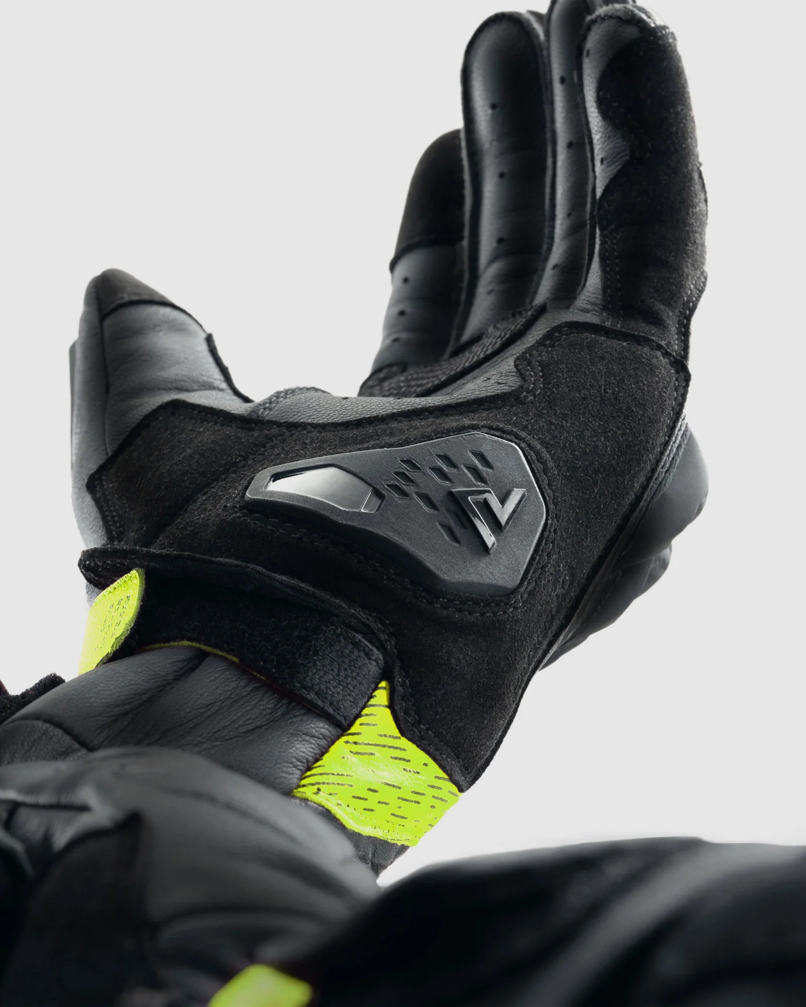 Viper Motorcycle Gloves Fluo Yellow - Image 5