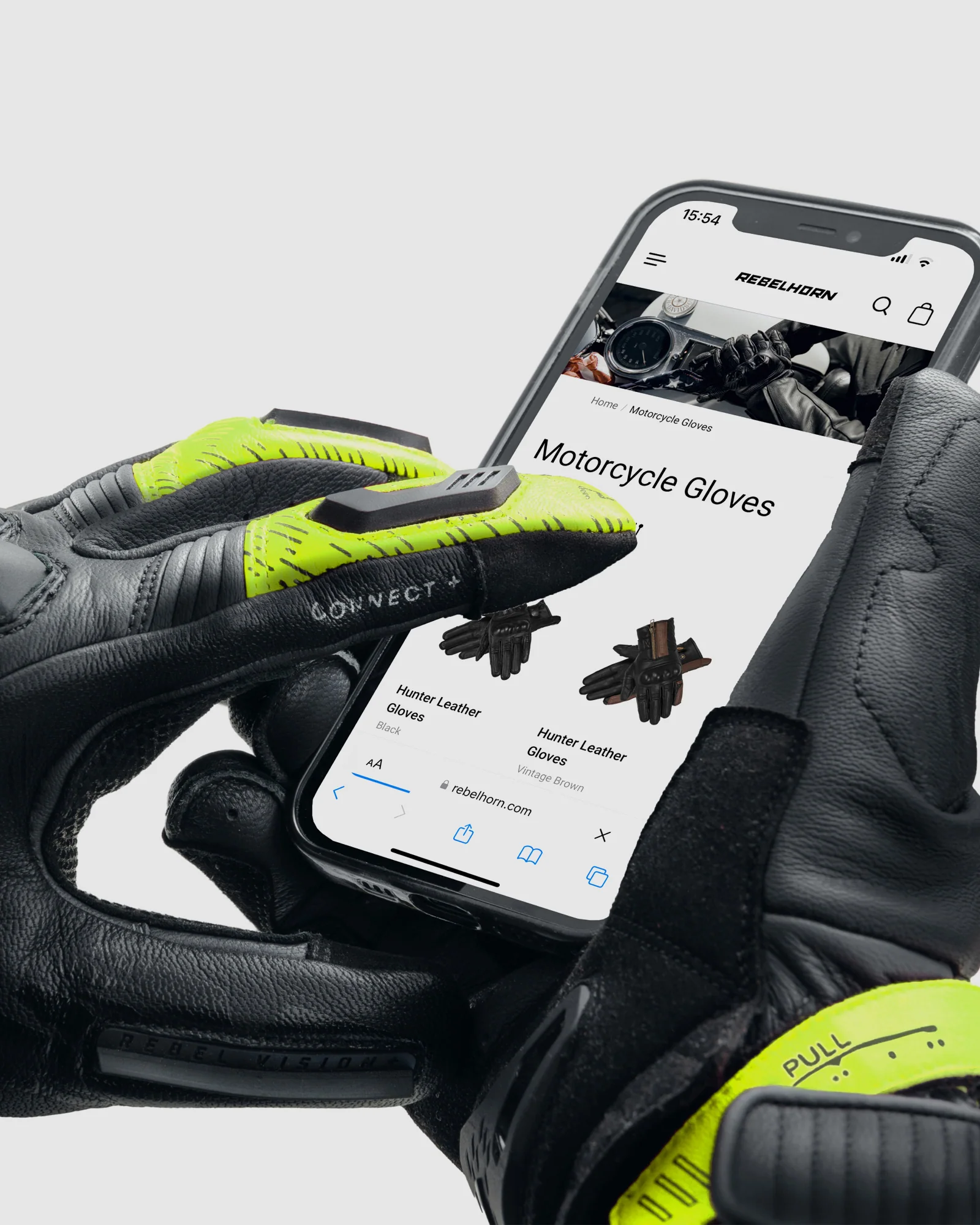 Viper Motorcycle Gloves Fluo Yellow - Image 7