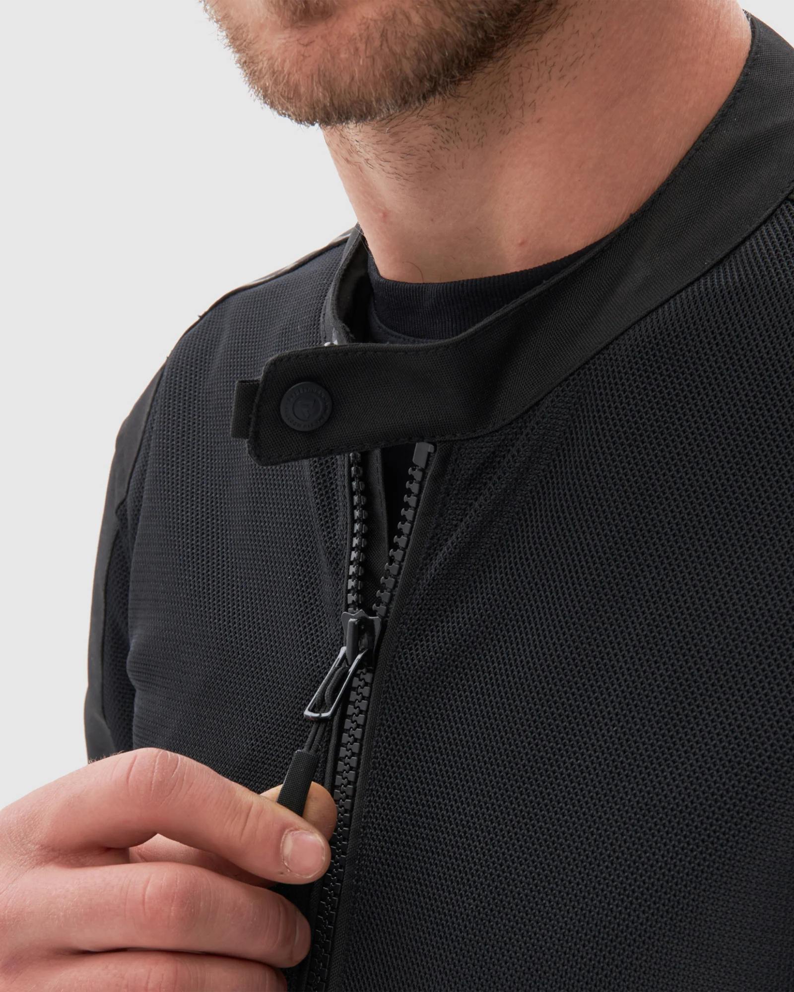 Wave Motorcycle Jacket Black - Image 8