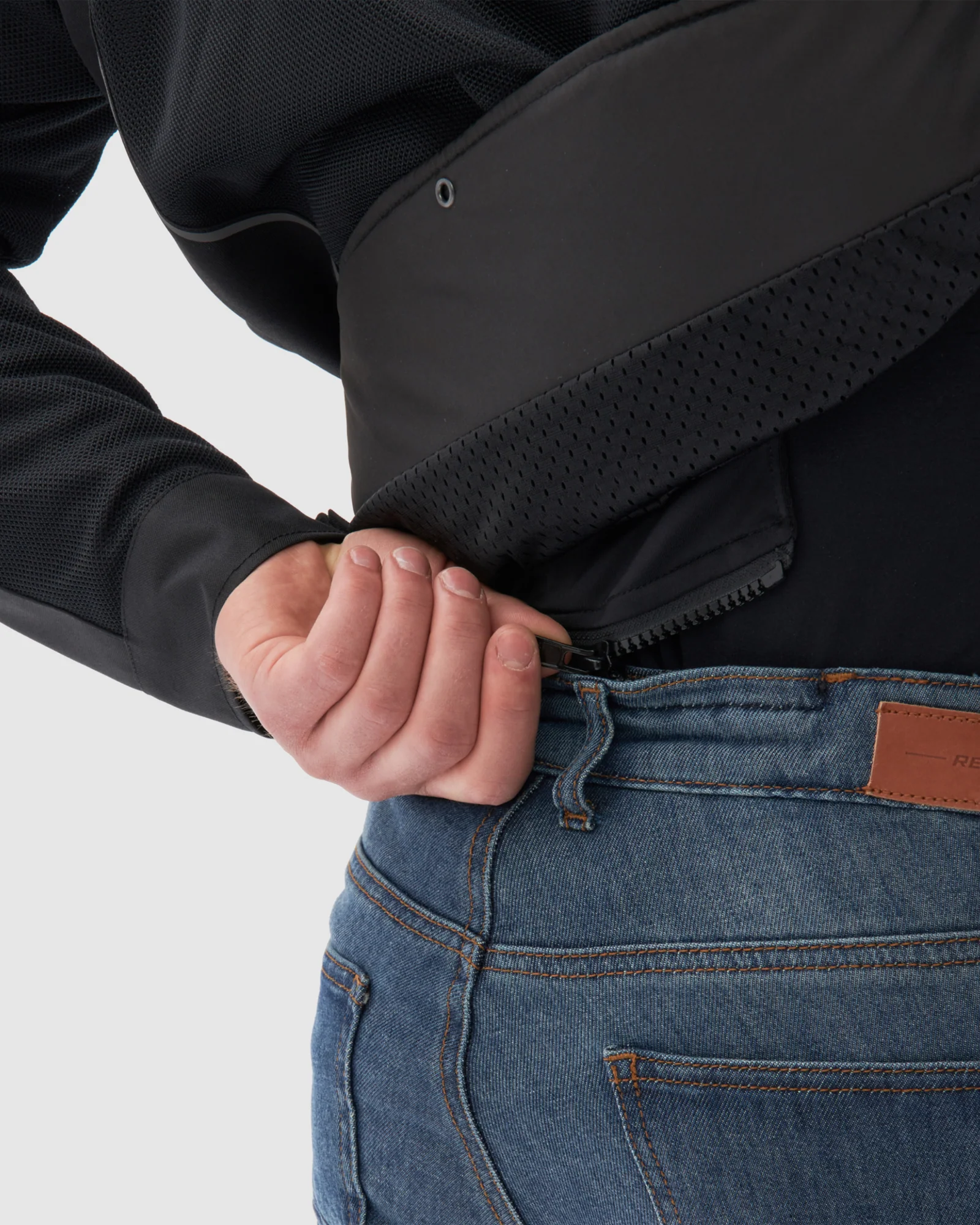 Wave Motorcycle Jacket Black - Image 9