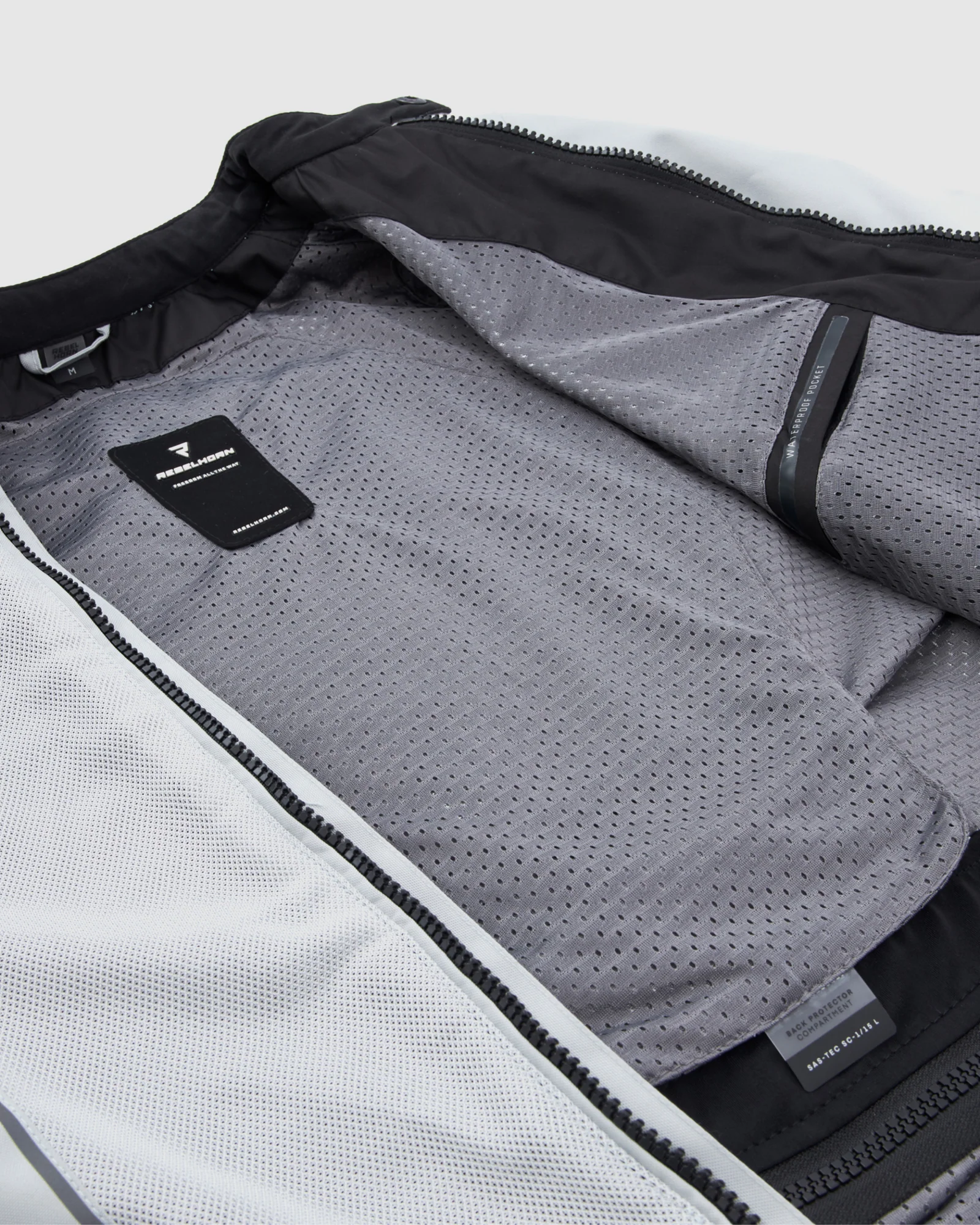 Wave Motorcycle Jacket Grey - Image 11