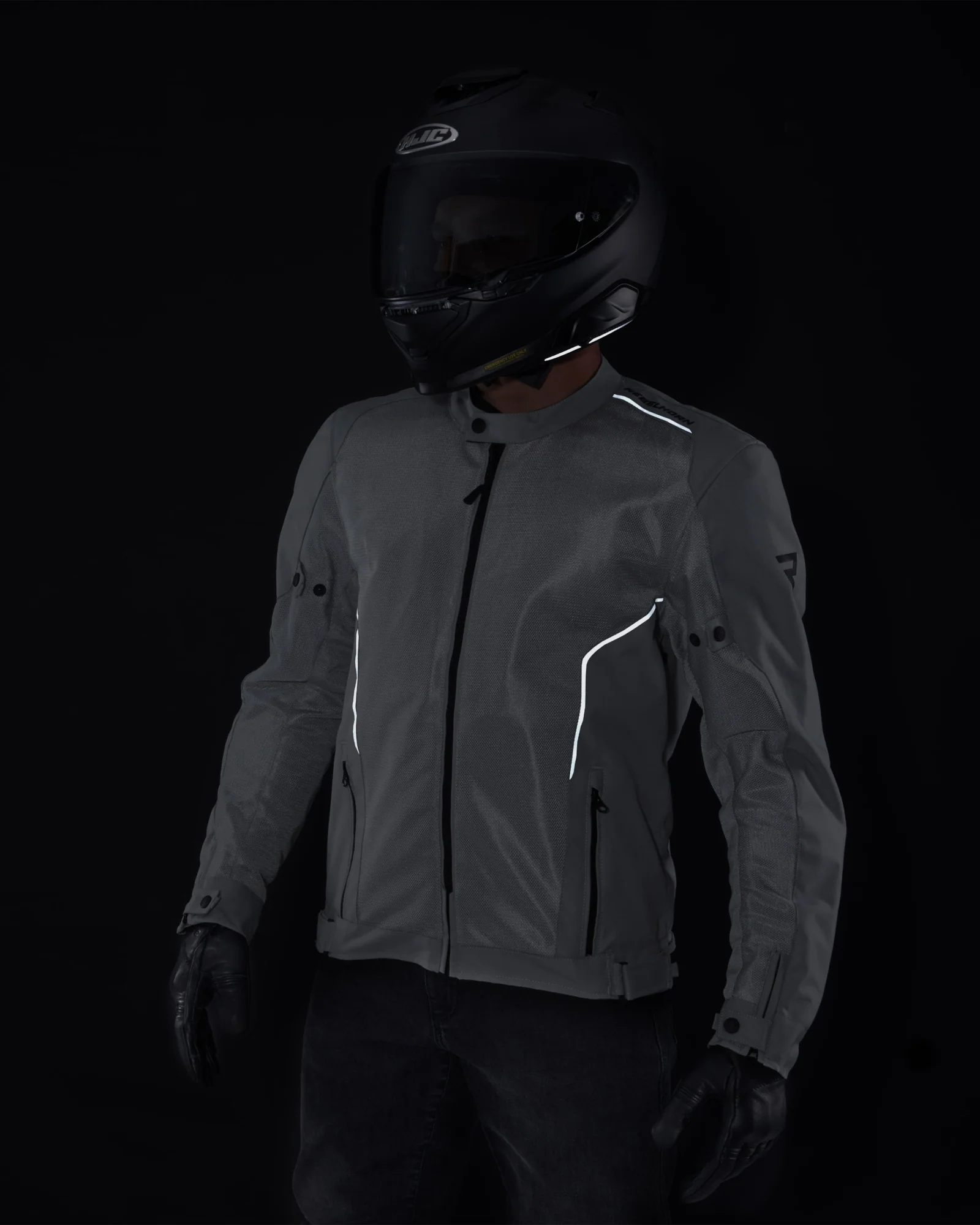Wave Motorcycle Jacket Grey - Image 12