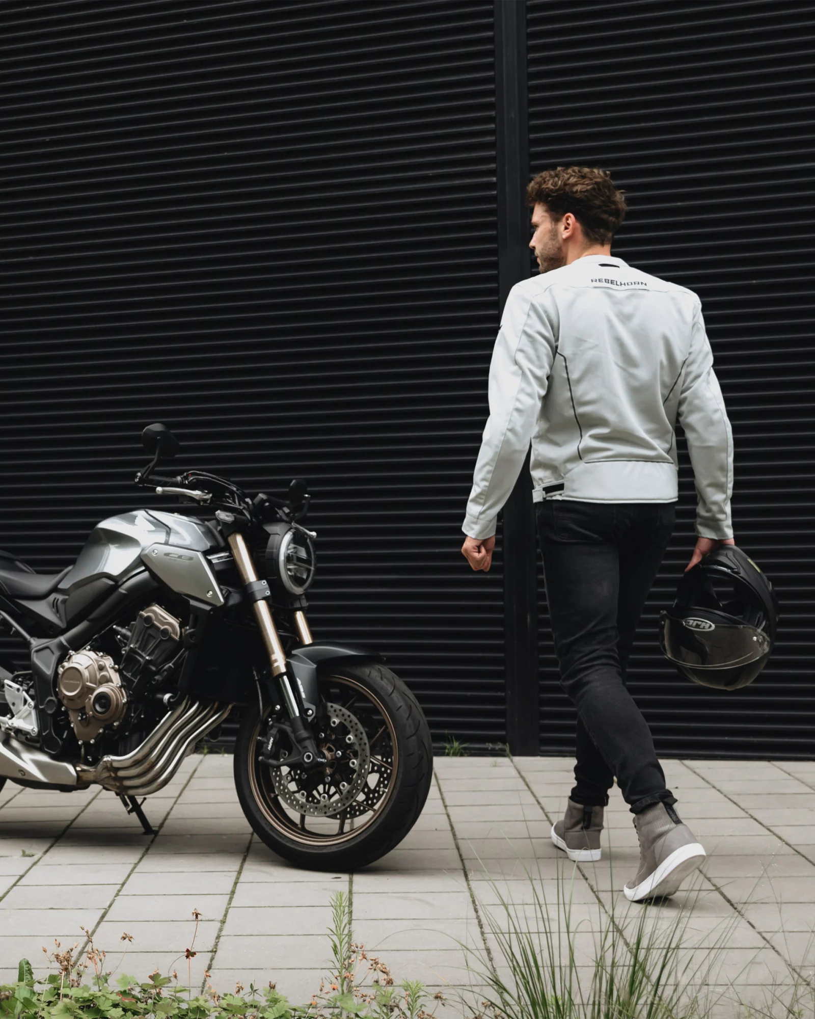 Wave Motorcycle Jacket Grey - Image 14