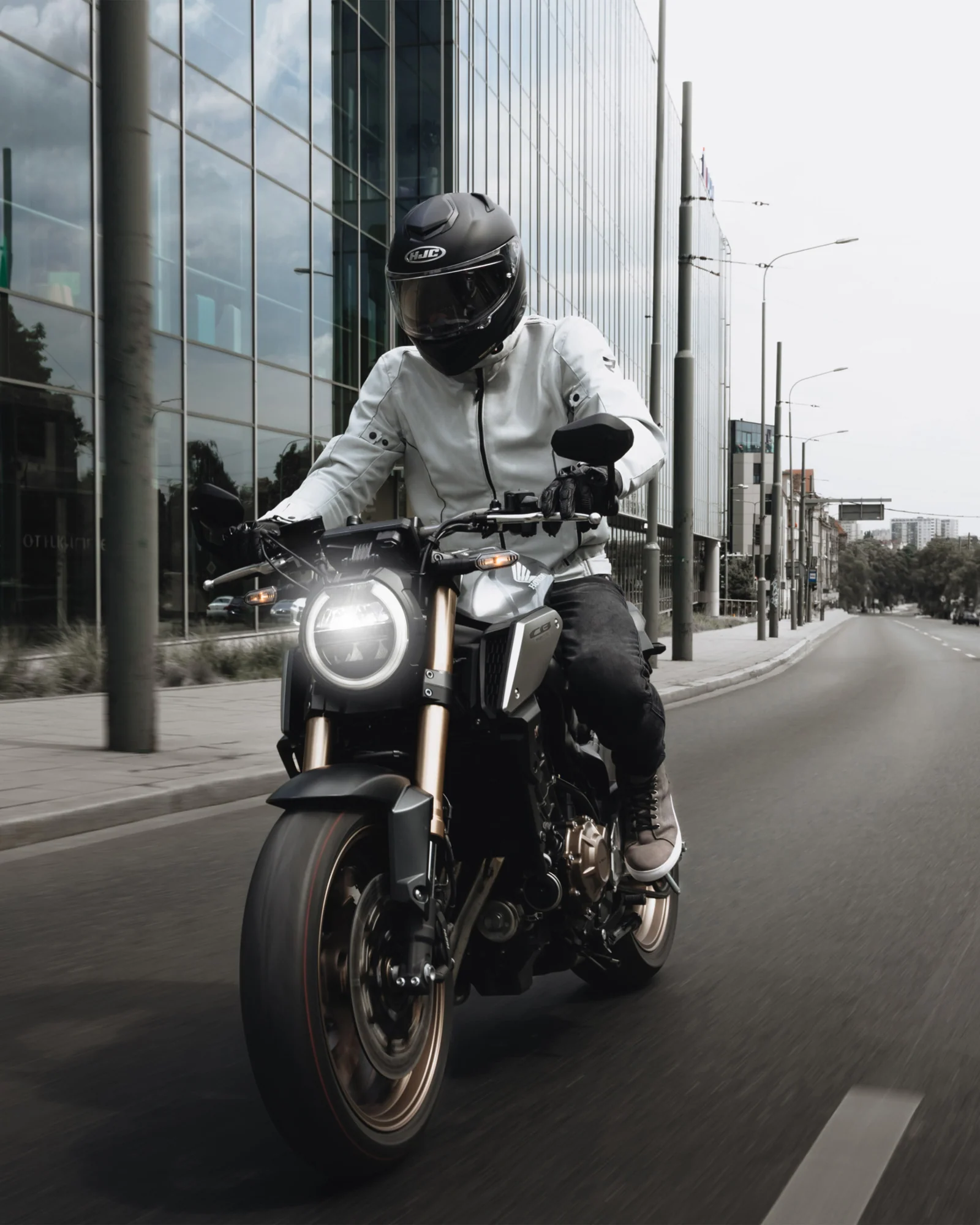 Wave Motorcycle Jacket Grey - Image 15